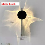 lampe murale contemporaine noir brillant noir mat texture ondulée translucide fixation chambre coucher decoration