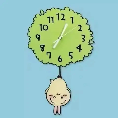 horloge murale acrylique motif feuille moderne sans pendule my melody chiikawa usagi verte