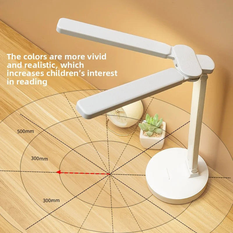 lampe rechargeable led dimmable tactile protection yeux moderne blanc support téléphone