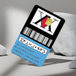 cartes sim personnalisées logo xx diamant rouge adhésif bar code texte japonais moderne graphique
