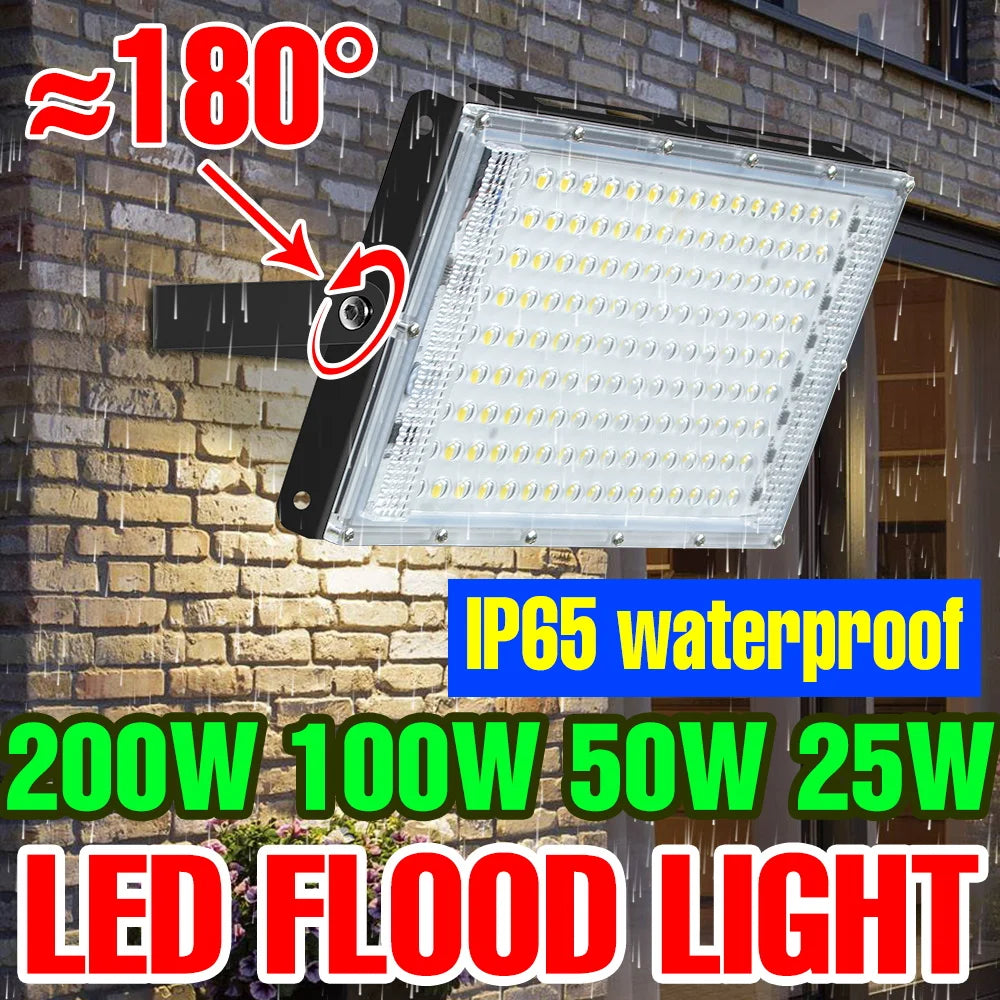 projecteur led extérieur ip65 220v blanc froid moderne réverbere mur vis fixations aluminium