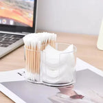 boîtes rangement coton tige bouchons cosmétiques transparentes réutilisables multifonction modernes minimalistes voyage