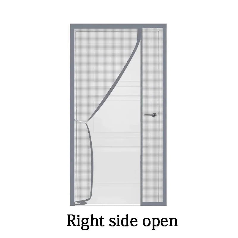 rideau porte anti moustiques gris maille hexagonale moderne fermeture auto agrippante occlusion complète facile