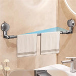 porte serviettes télescopique argenté ventouses rangement serviettes moderne salle bain cuisine