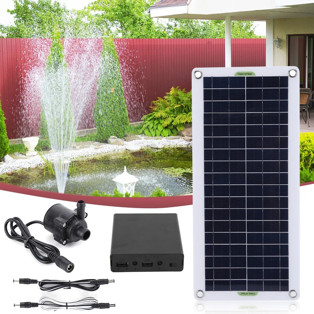 pompe eau solaire panneau noir cellules solaires kit fontaine aquariums bassinsextérieur