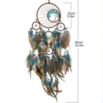 attrape rêves décoration murale plumes ethnique boho chic marron bleu beige gris