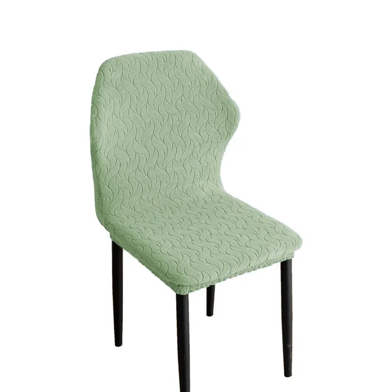 housses chaise moderne motif ondulé gris clair 100 polyester élastique