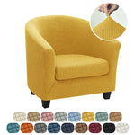 housse fauteuil moderne gris rose carreaux polyestère lavable printemps été salon