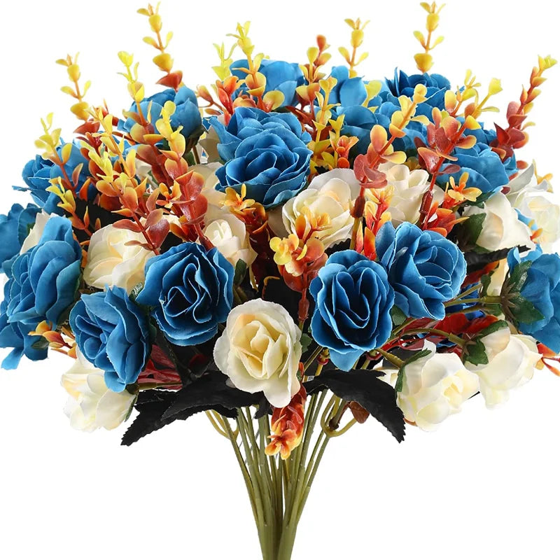 bouquet fleurs artificielles soie rose foncé rose clair anniversaire mariage décoration intérieure pivoine champêtre