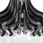 supports assiettes décoratives transparents noirs feuilles volutes classiques articulés 10 pièces