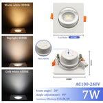 Spot LED encastrable blanc rond carré moderne switch cct 25000h lumens 121v 240v