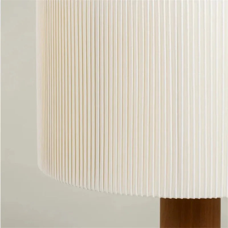 lampe table bois moderne blanc rayures finies éclairage salon chambre led interrupteur bouton