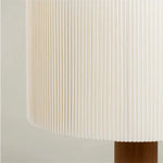 lampe table bois moderne blanc rayures finies éclairage salon chambre led interrupteur bouton