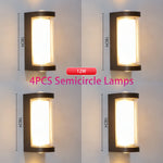 lampe murale extérieure moderne noire fixée ipx4 85265v led an