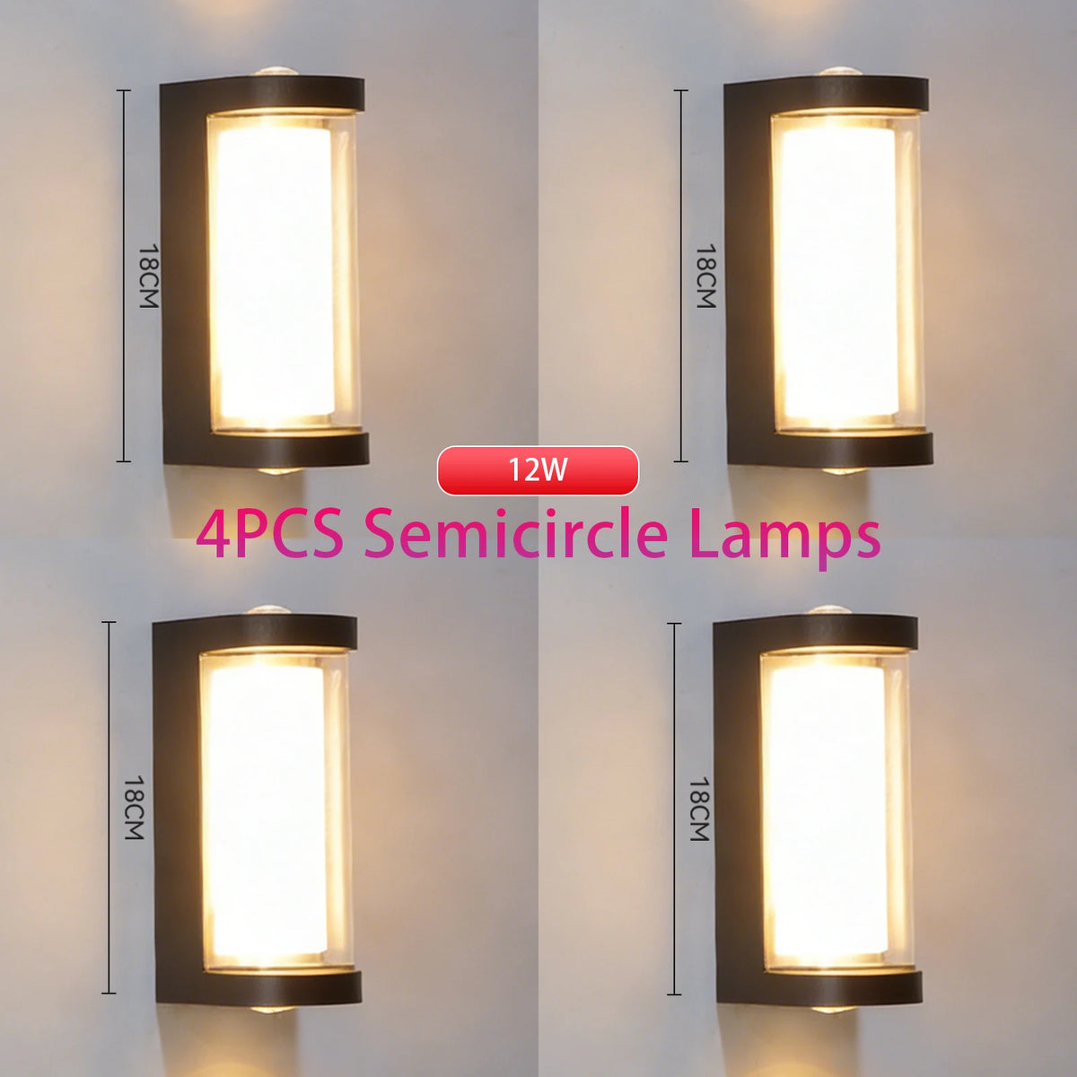 lampe murale extérieure moderne noire fixée ipx4 85265v led an