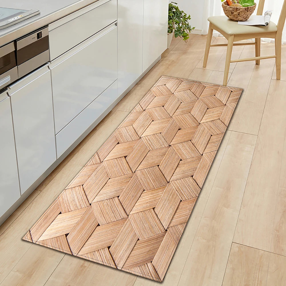 tapis moderne beige marron gris rayures antidérapant intérieur extérieur 60x40cm 80x50cm