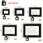 projecteur led moderne noir réglable sensor ip66 extérieur jardin cour éclairage rue flux lumineux