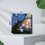 aimants magnétiques van gogh starry sky dessin animé vert marron bleu blanc noir art
