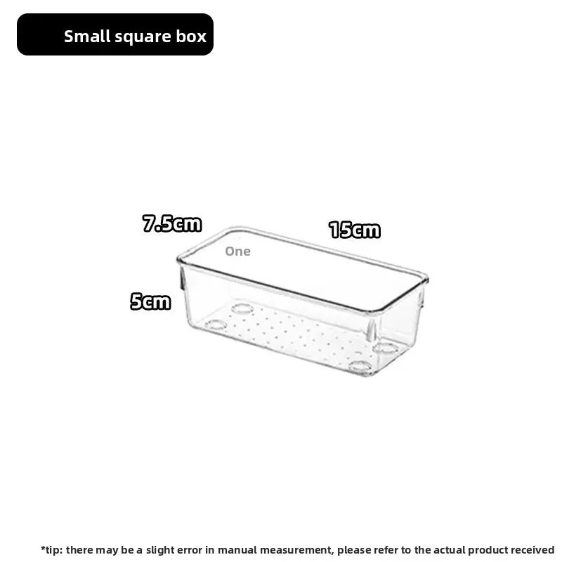 trousse rangement transparente compartiments points noirs maquillage organisation moderne plastique