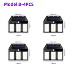 lampe solaire jardin led moderne ip65 étanche détecteur mouvement noir vis fixationsextérieur