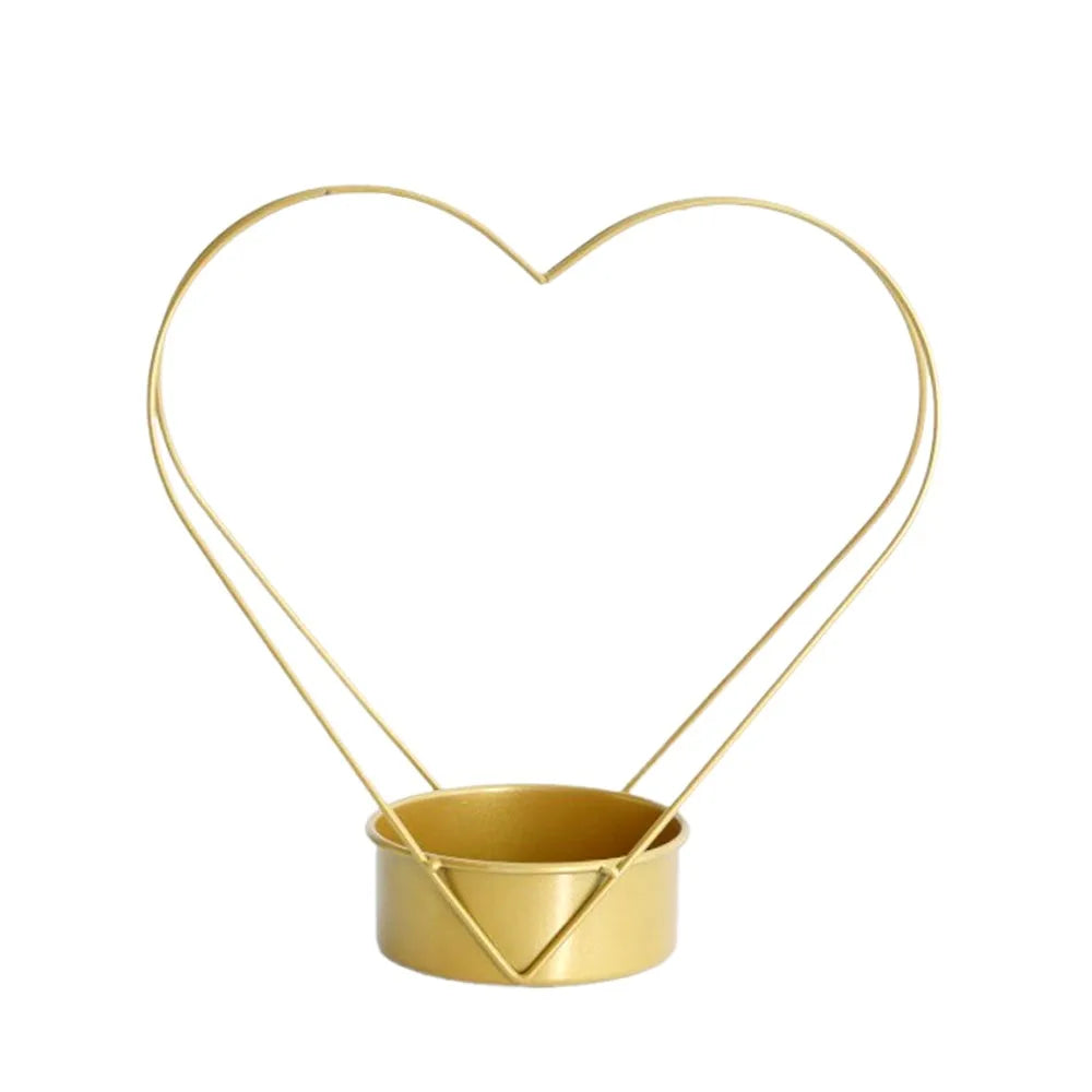 support vase bougie doré forme lune minimaliste métal hauteur 27cm largeur 11cm diamètre vase