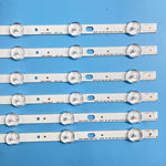 bandes led tv blanc rondelles dorées modernes rétro éclairage aluminium 460mm