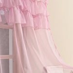 rideau rose clair tulle pompons transparent classique 100cm 130cm 250cm 132cm 140cm 213cm 260cm