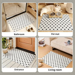 tapis d'entrée extérieur pvc noir blanc motif géométrique moderne antidérapant couloir porte