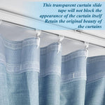 ruban rideau transparent blanc maille fine clips moderne 10m 15m 20m 25m 30m