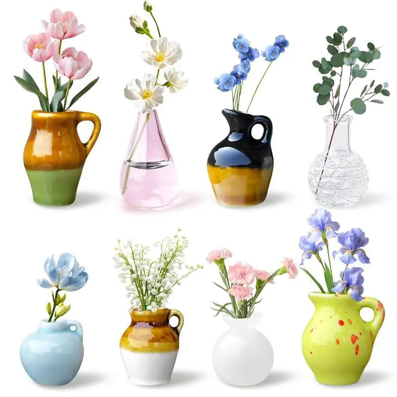 petit vase décoratif aimant réfrigérateur cuisine maison objet mignon couleur motif classique cadeau