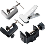 pinces modernes matériaux fer plastique finition chrome noir blanche vis serrage