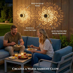 lampe solaire mandala multicolore élégante autoinstallation ip65 led mur extérieur contemporain
