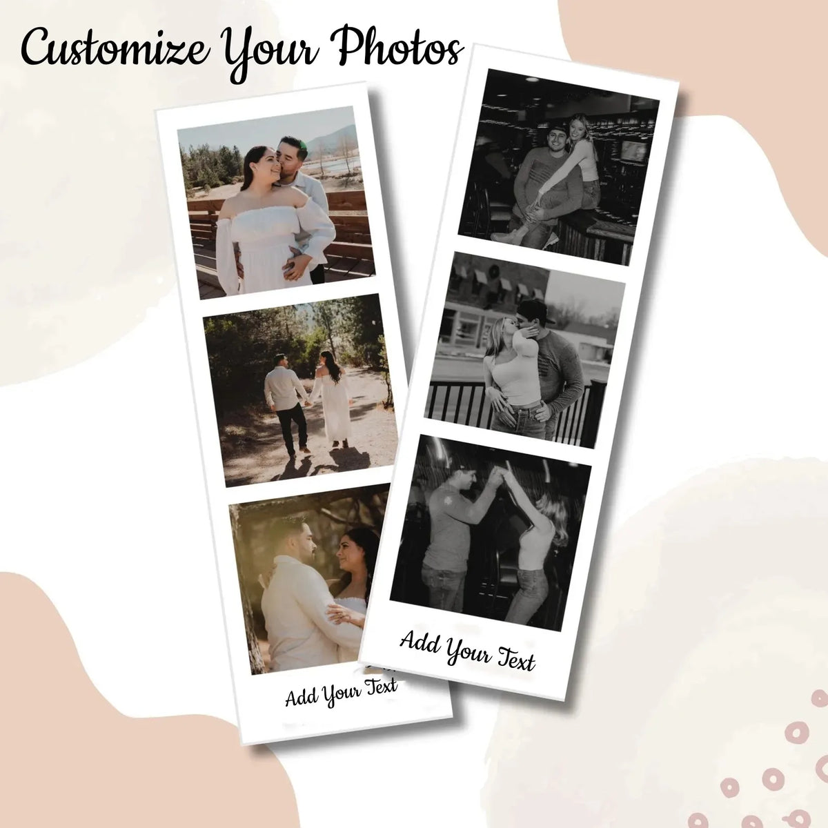 aimants personnalisables photo couple poses save the date noms blancs moderne minimaliste pouces point