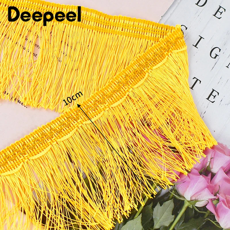franges décoratives rubans frisés polyester rouge bleu rose jaune vert 10cm textiles decoration