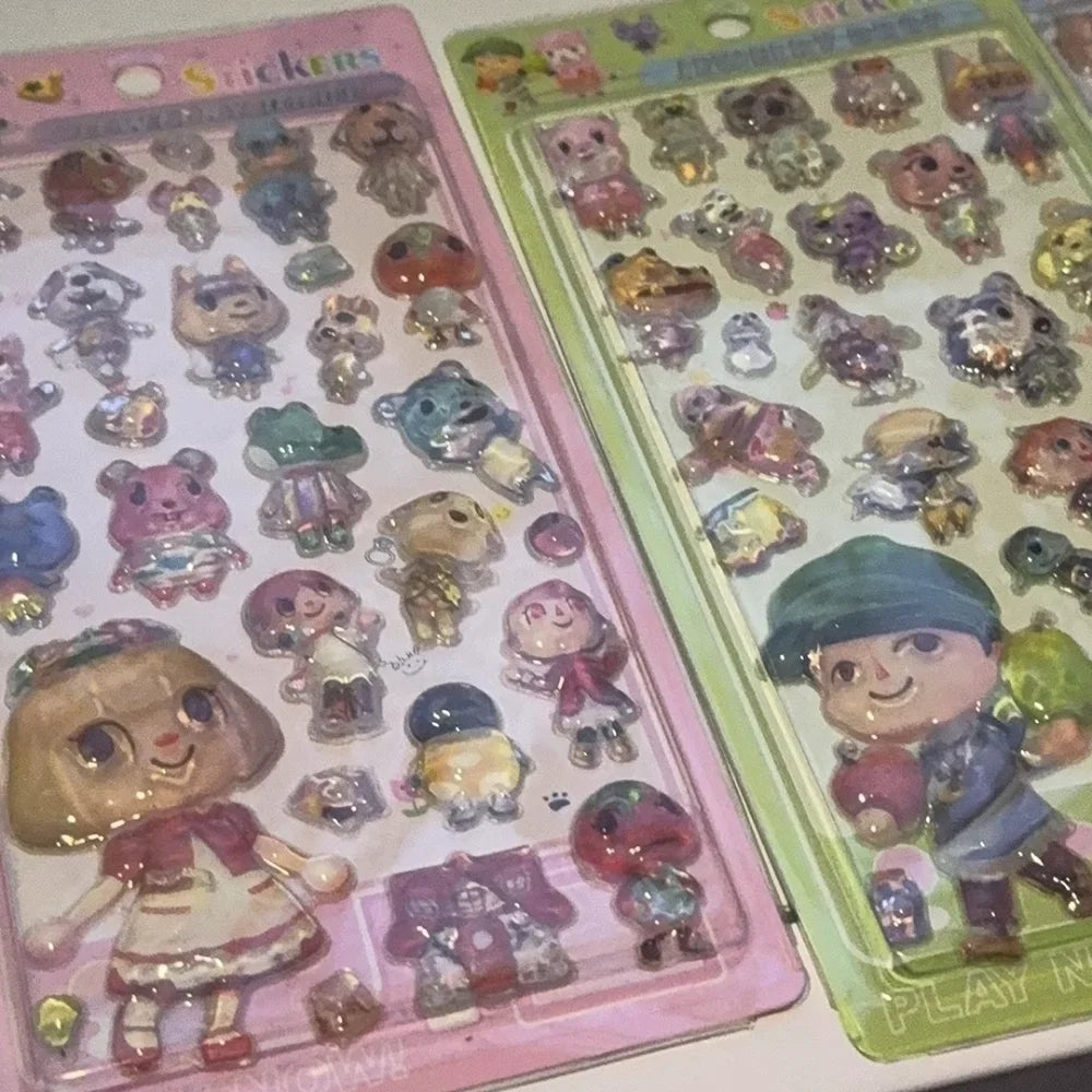 sticker 3d relief dessin animé shizue toom nook multicolore cartoon décoration téléphone portable étudiant