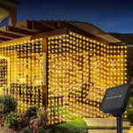 rideau lumineux led solaire multicolore moderne 3m 1m 100 ledsextérieur nocturne festive decoration