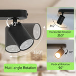 Spot lumineux LED 5W noir mat moderne compatible ampoule GU10 vis fixé
