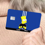 autocollants dessins animés simpsons fortnite cartes bancaires réutilisables imperméables pop art multicolores adultes femmes