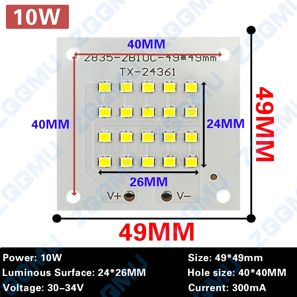 projecteur led plaque 10w 20w 30w 50w 100w 150w blanc moderne haute puissance