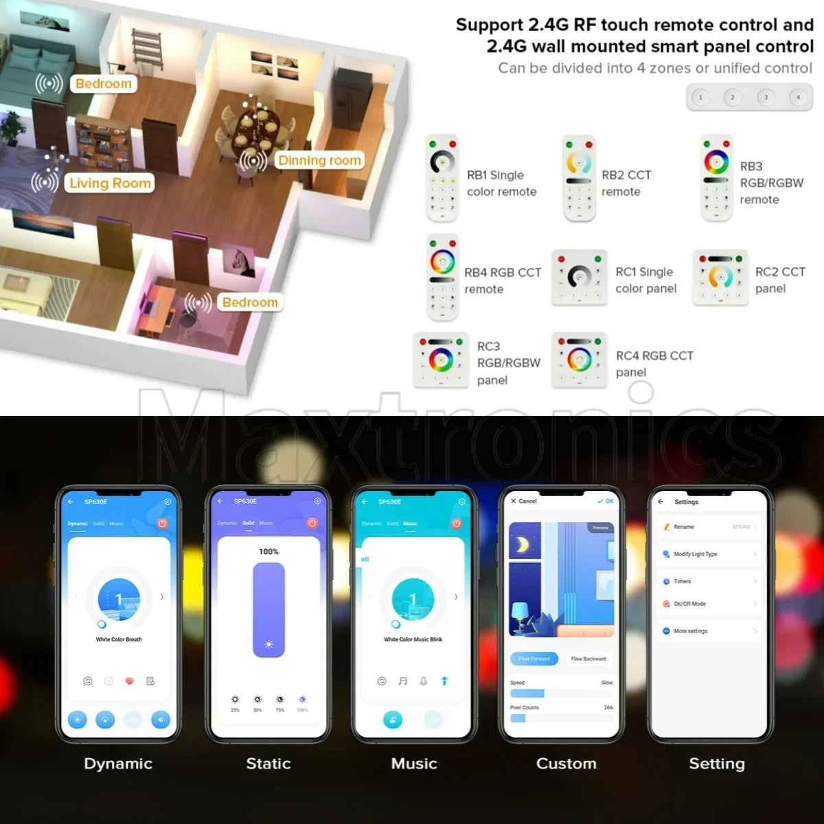 contrôleur led bluetooth app télécommande fournis modernes 24v rgb rgbw blanc