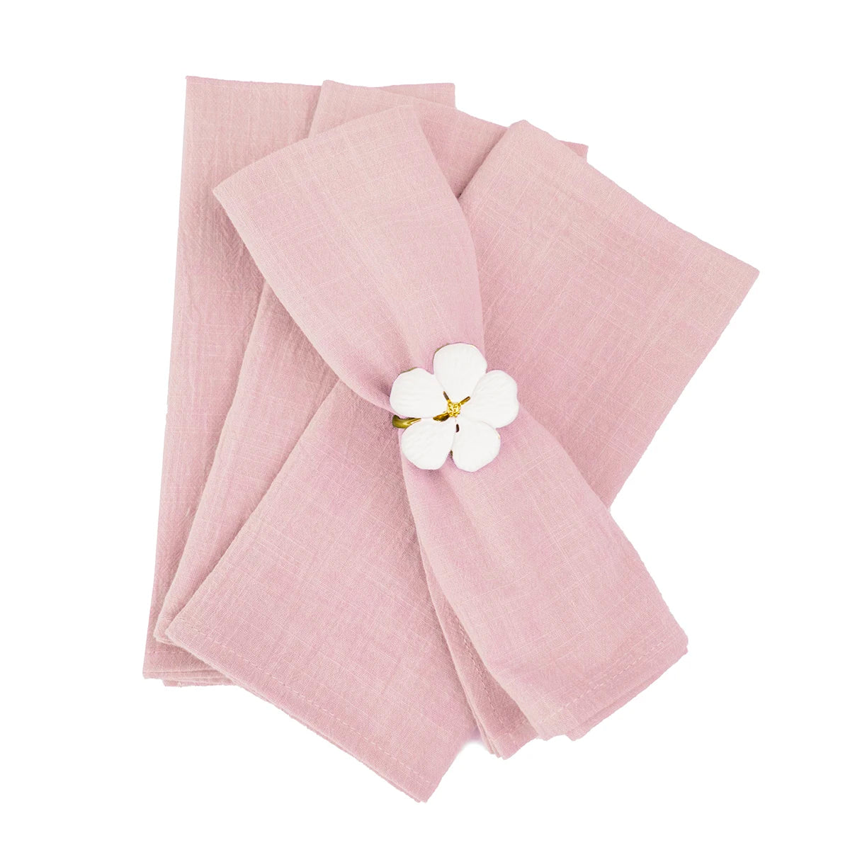 serviettes table 100% coton vert foncé bleu clair vert pastel blanc texture lin classique