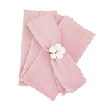 serviettes table 100% coton vert foncé bleu clair vert pastel blanc texture lin classique