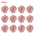 bagues dorées fleurs diamants simulés élégantes modernes anneau ajustable set pièces