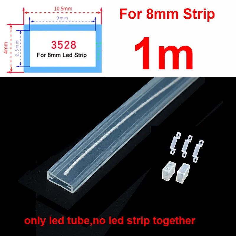 ruban led flexible transparent moderne adhésif 12mm 10m 5m 2m 1m