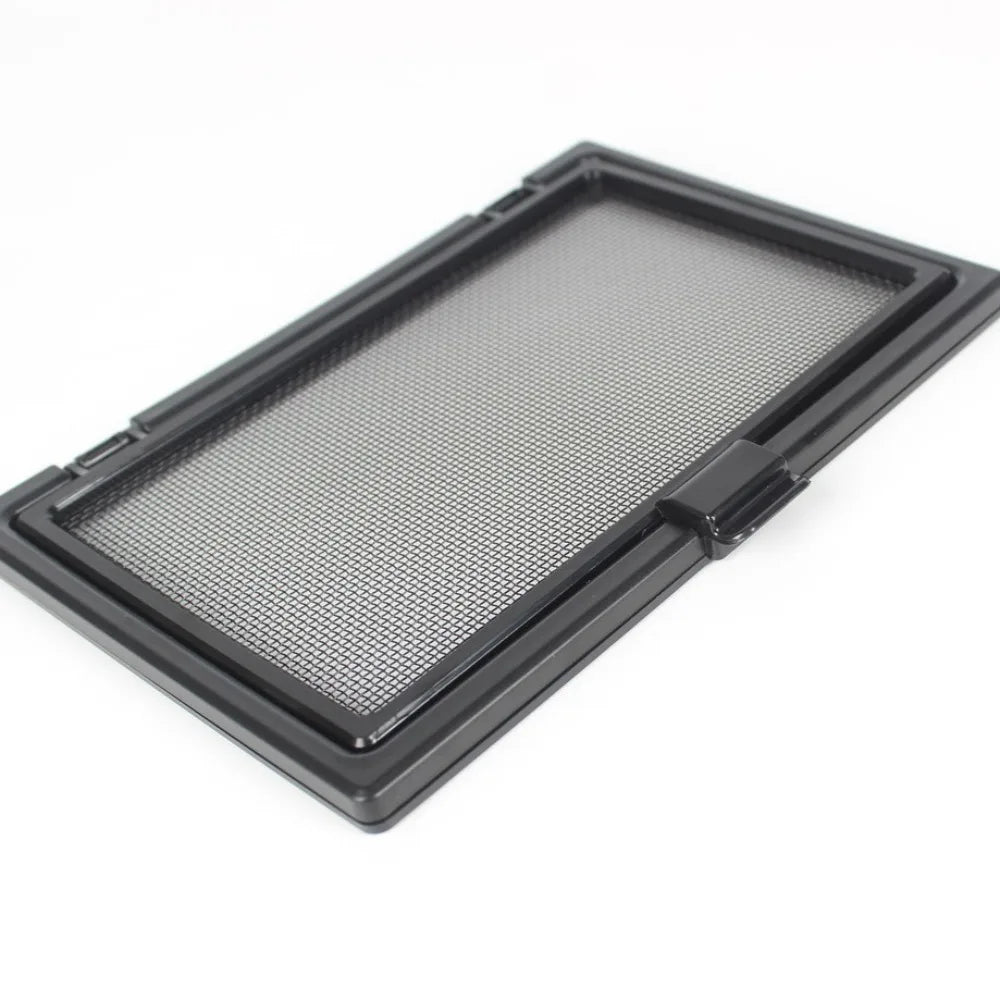 filet anti moustiques noir maille fine moderne poignée fermeture auto agrippante fenêtre 19.8cm 14cm