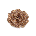 broches fleurs relief strass couleur bleue rose marron adhésif élégantes vêtements accessoires mode classiques