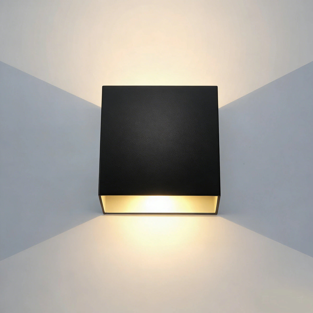 lampe murale led moderne blanche or ip65 fixation murale lentille translucide aluminium