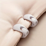 housses couette clips taies d'oreiller moderne minimaliste rose poudré vert foncé fixations plastique