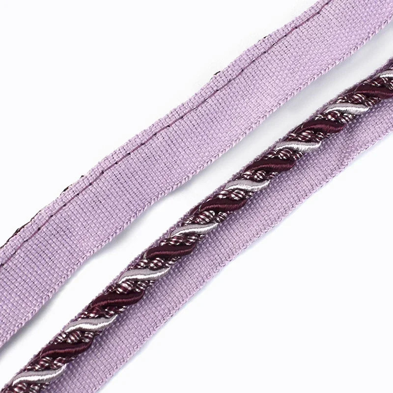 ruban décoratif tissé motifs dorés rouge marron bleu vert violet noir 7mm polyester classique