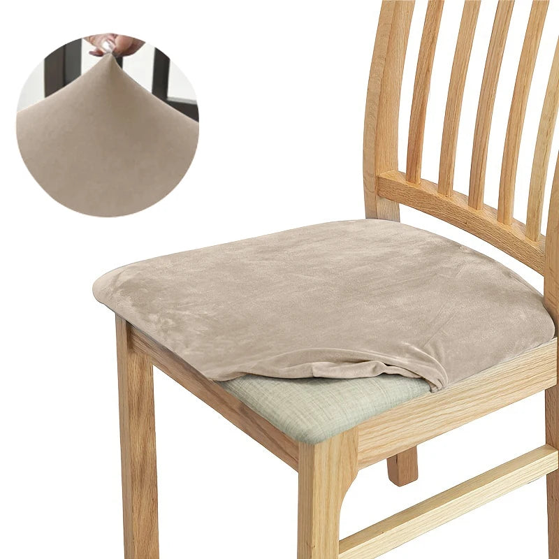 coussin chaise velours moderne beige gris élégants protection salon cuisine